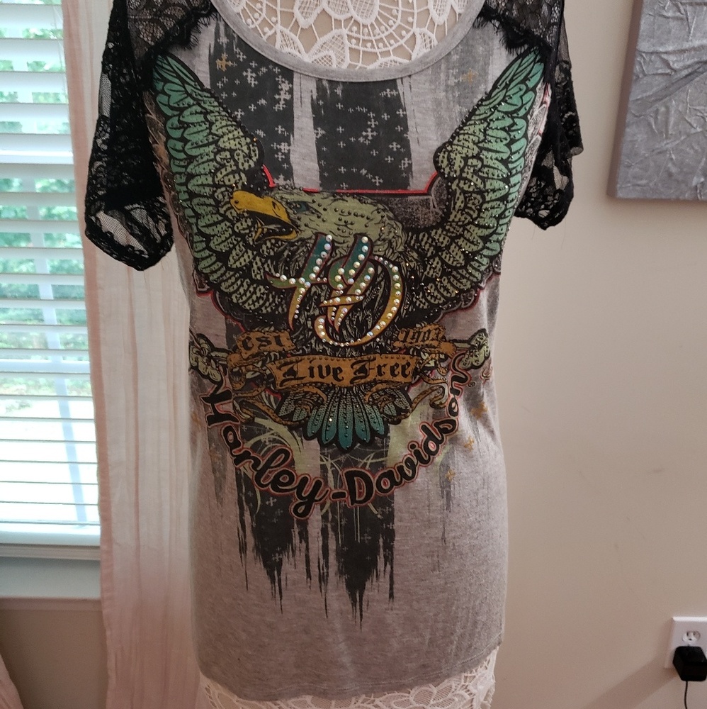 Harley Davidson hi lo shirt